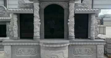 大同 芝麻灰高档墓碑，土墓，可定制