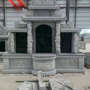 大同 芝麻灰高档墓碑，土墓，可定制