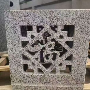 大同 芝麻白花岗岩镂空雕花灯笼