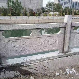 大同 芙蓉白大花桥梁、河道，石材栏杆、围栏、护栏