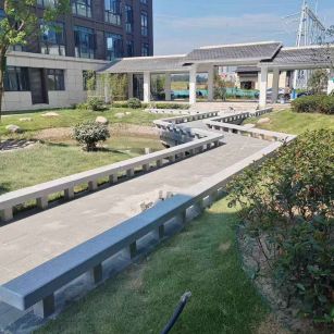 大同 芝麻灰小区坐凳&栏杆安装效果