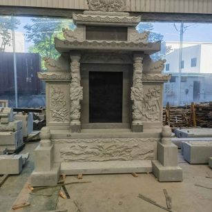 大同 芝麻灰高档墓碑、土墓，一套也支持定做