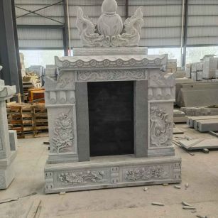 大同 芝麻灰高档墓碑、土墓，一套也支持定做