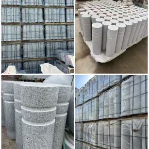 大同 芝麻白花岗岩挡车柱、隔离柱多少钱
