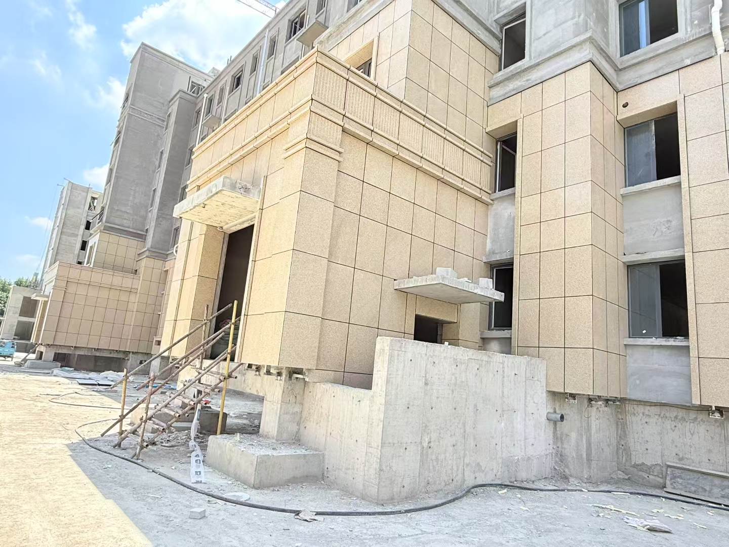 大同 黄金麻干挂，工地实拍