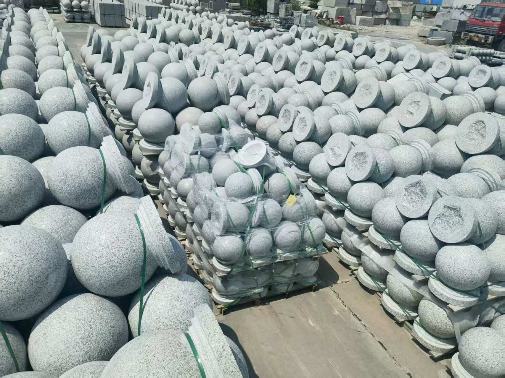 大同 花岗岩实心圆球，石球，挡车球，挡车石，车止石，路障石。